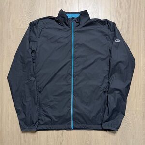 Icebreaker Merino GT Incline Full Zip Vented Windbreaker Jacket Mens Large Gray